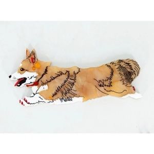 BNIB Daisy Jean Floral Designs Charlie the Flying Corgi Brooch